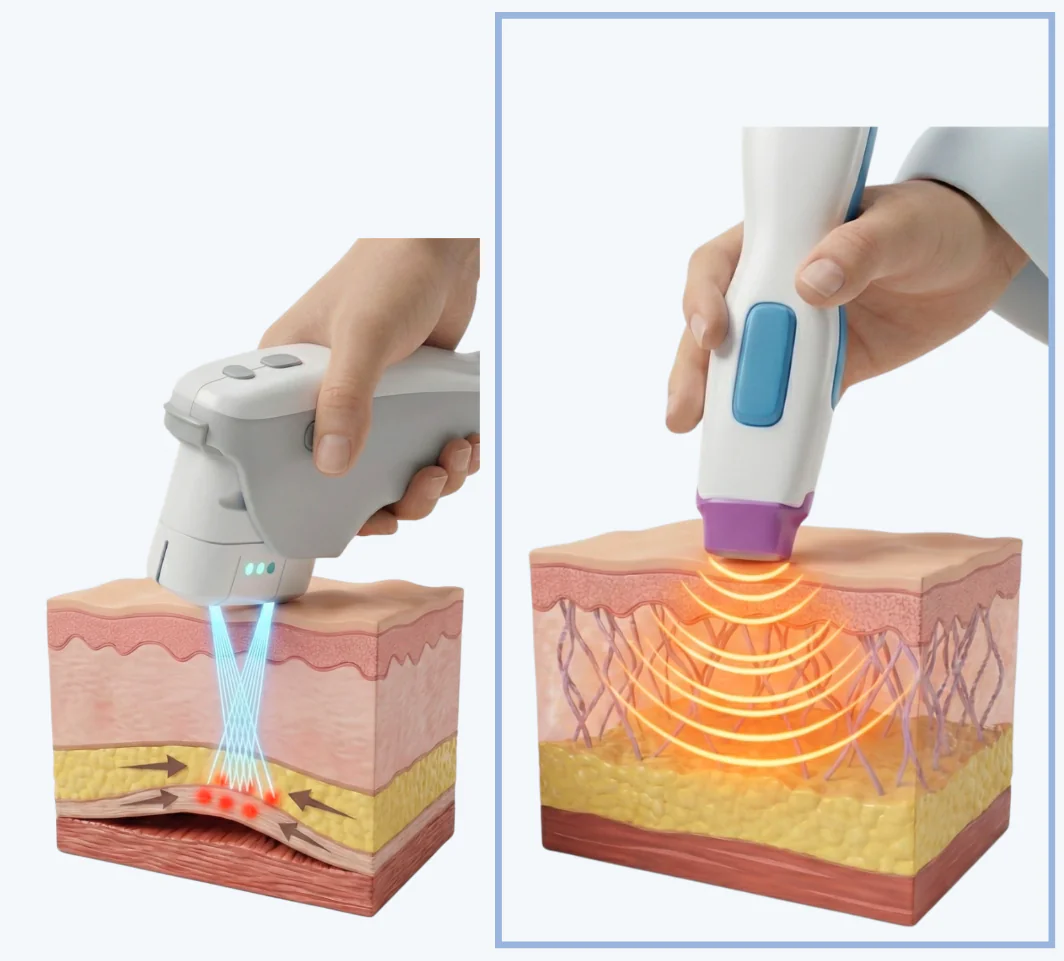 울쎄라의 리프팅과 써마지의 타이트닝 기전 차이