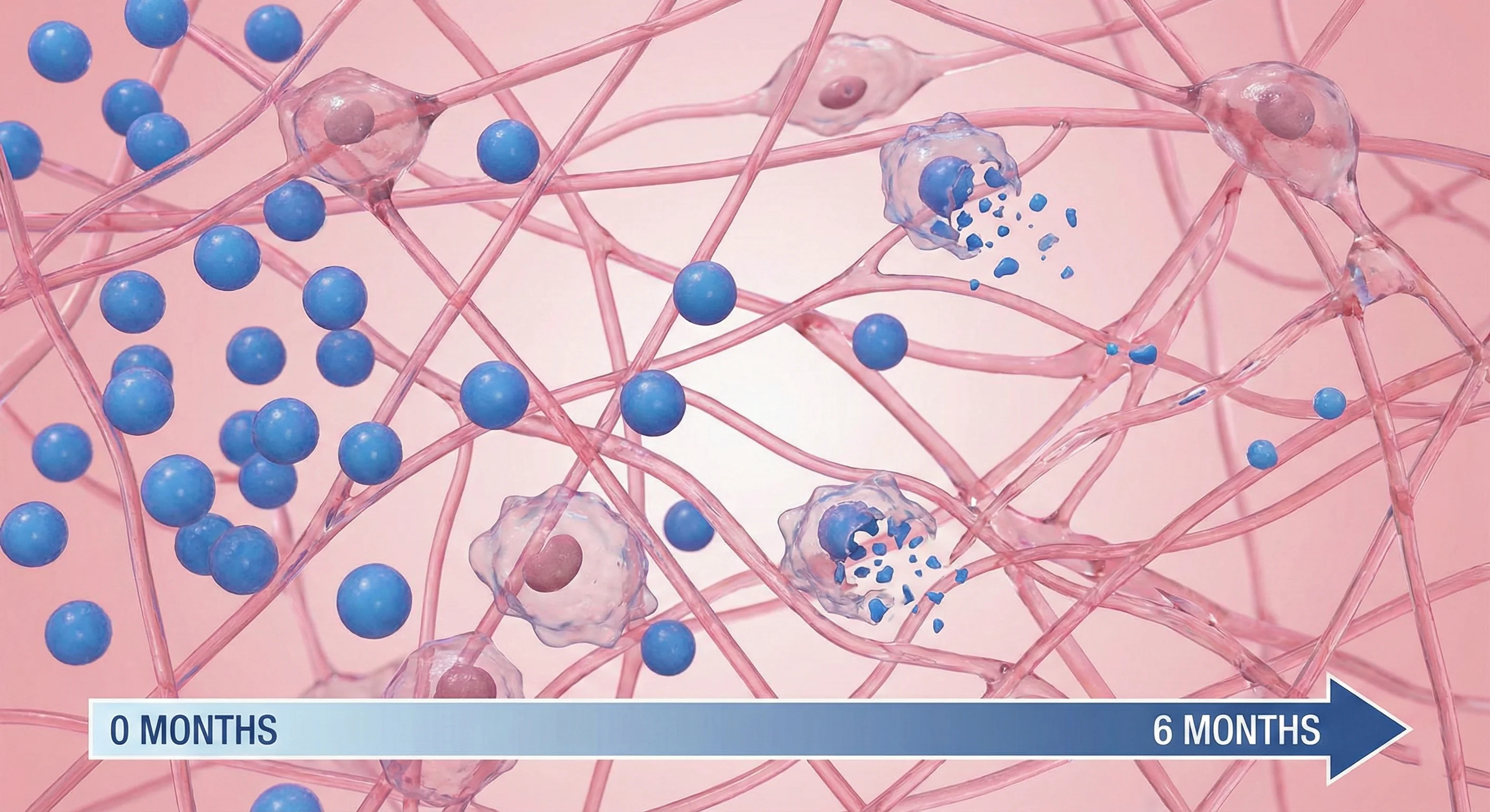 6개월만에 쉽게 분해되는 울트라콜의 미세구형 PDO 입자